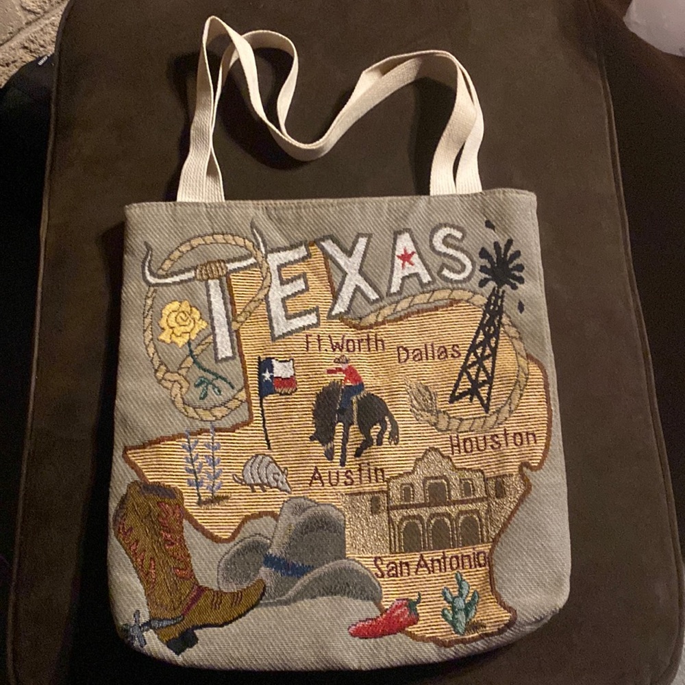 Texas canvas handbag